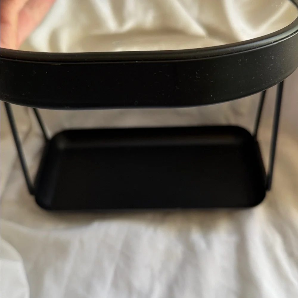 Hearth & Hand Elegant Black Magnifying Mirror with Tray Stand. Bundle & Save!